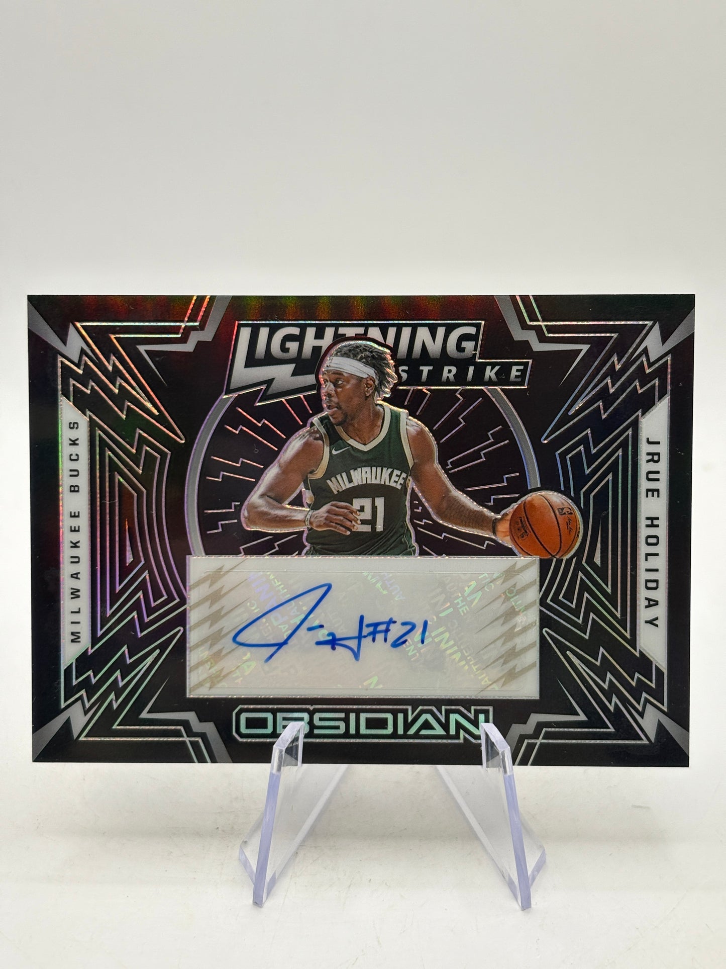 2020-21 Panini Obsidian Basketball LS-JRU Jrue Holiday Auto /99