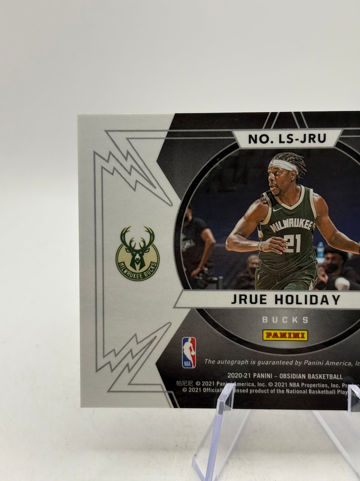 2020-21 Panini Obsidian Basketball LS-JRU Jrue Holiday Auto /99