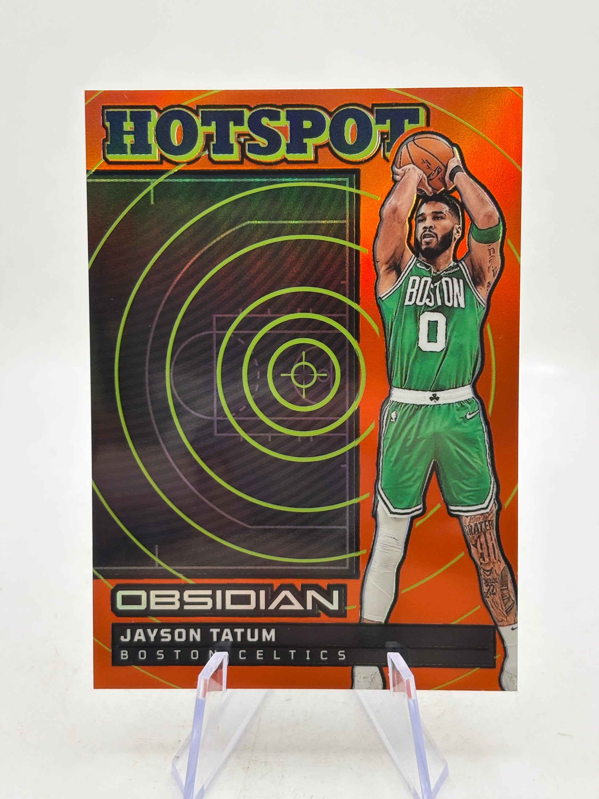 Jayson Tatum 2024-25 Panini Obsidian /99 Hotspot Orange Celtics #4 image 1