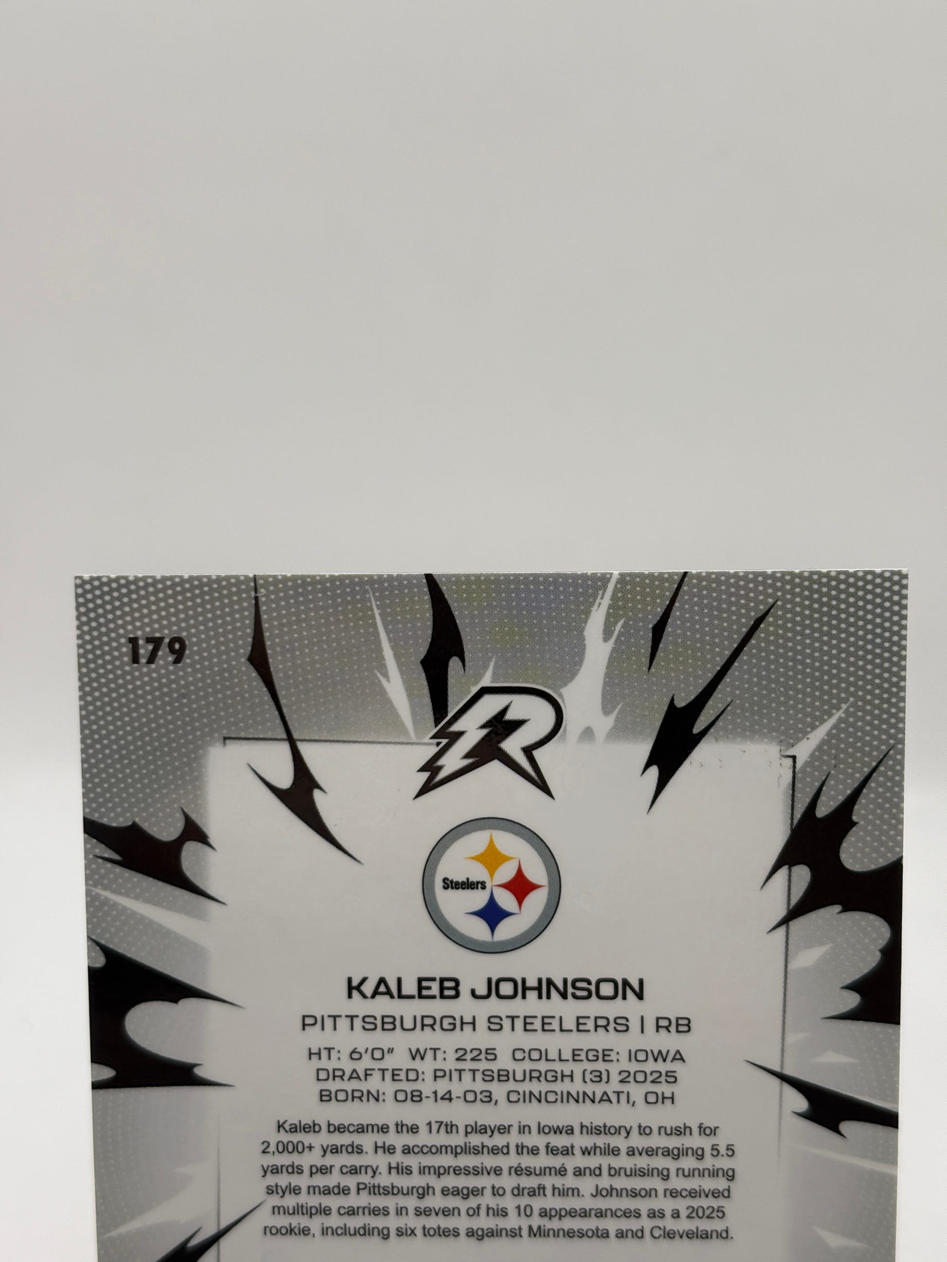 2025 Topps Resurgence Kaleb Johnson RC Auto /375 image 5