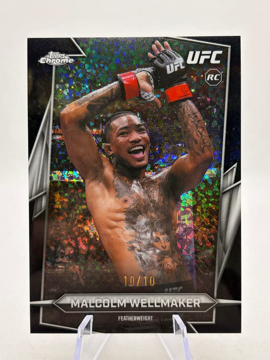 Topps Chrome 2026 UFC Malcom Wellmaker 10/10 Black Shimmer