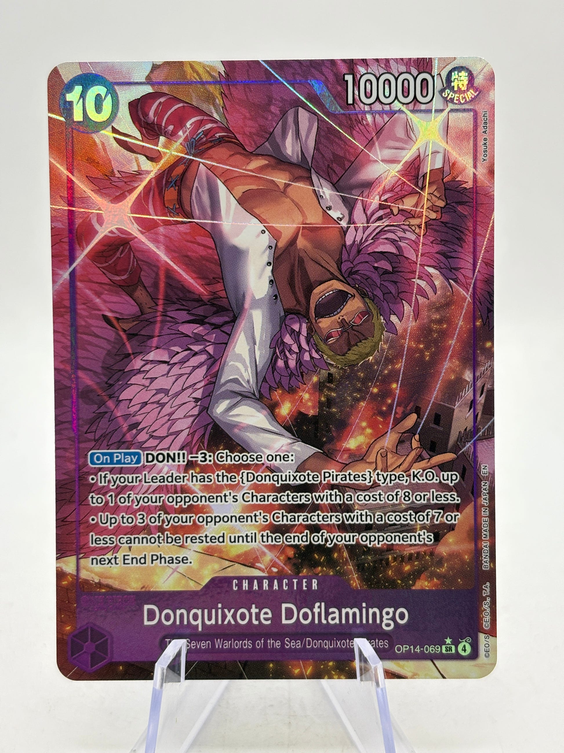 One Piece TCG - Donquixote Doflamingo OP14-069 SR* Alt Art NM image 1