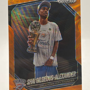Shai Gilgeous-Alexander 2024-25 Panini Prizm Black #164 Orange Wave #12/60 FRENLY BRICKS - Open 7 Days