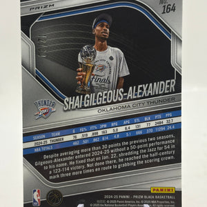 Shai Gilgeous-Alexander 2024-25 Panini Prizm Black #164 Orange Wave #12/60 FRENLY BRICKS - Open 7 Days