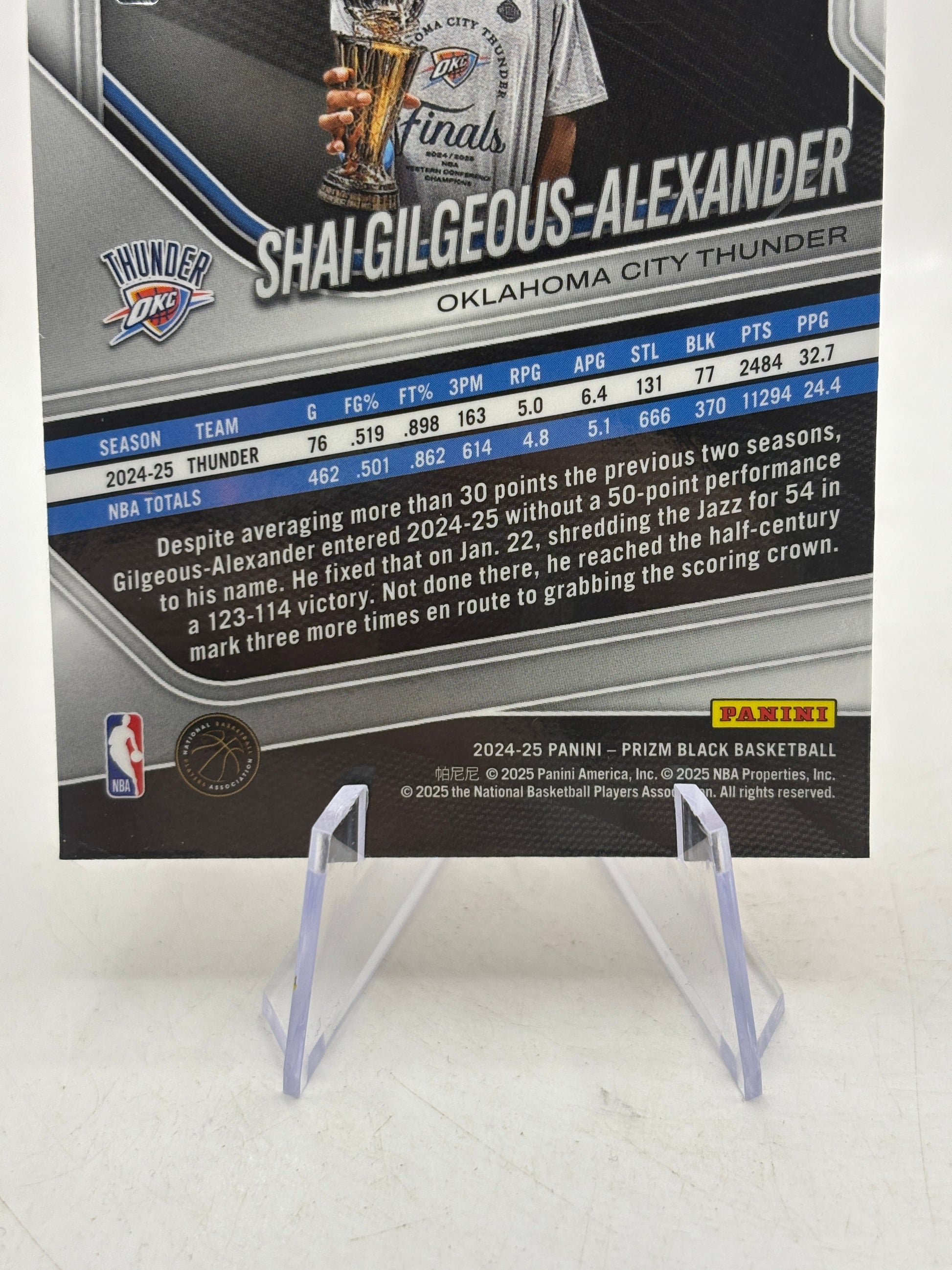 Shai Gilgeous-Alexander 2024-25 Panini Prizm Black #164 Orange Wave #12/60 FRENLY BRICKS - Open 7 Days