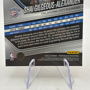 Shai Gilgeous-Alexander 2024-25 Panini Prizm Black #164 Orange Wave #12/60 FRENLY BRICKS - Open 7 Days