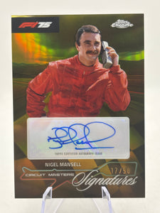 2025 Topps Chrome F1 Nigel Mansell Circuit Masters Signature Auto Gold /50