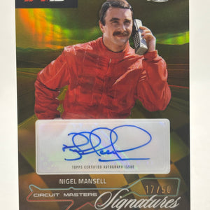 2025 Topps Chrome F1 Nigel Mansell Circuit Masters Signature Auto Gold /50 FRENLY BRICKS - Open 7 Days