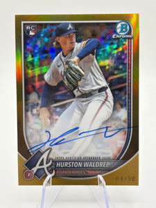 2025 Bowman - Chrome Autographs Hurston Waldrep /50 CRA-HW RC