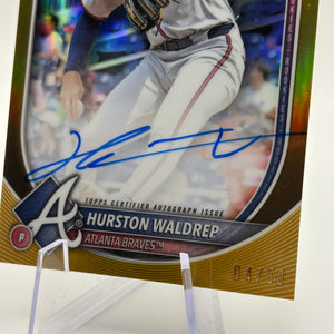 2025 Bowman - Chrome Autographs Hurston Waldrep /50 CRA-HW RC FRENLY BRICKS - Open 7 Days