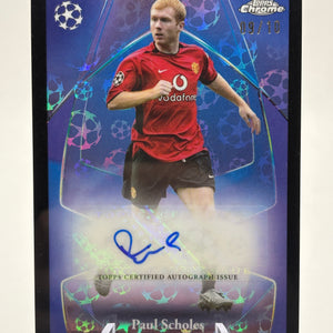 Topps Chrome 2024-25 UEFA Club - Paul Scholes Auto SLA-PS /10 Purple FRENLY BRICKS - Open 7 Days