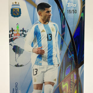 2024 Topps Lineage Argentina #18 Cristian Romero Sky Blue Tango #/50 FRENLY BRICKS - Open 7 Days