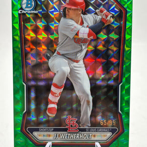 2026 Bowman Chrome JJ Wetherholt Green Geometric /99 #BCP-115 CARDINALS FRENLY BRICKS - Open 7 Days