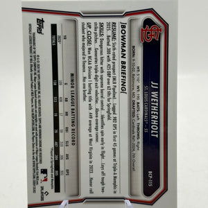 2026 Bowman Chrome JJ Wetherholt Green Geometric /99 #BCP-115 CARDINALS FRENLY BRICKS - Open 7 Days