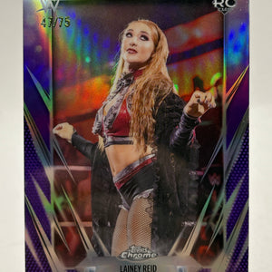 Lainey Reid 2026 Topps Chrome WWE Purple Refractor Parallel /75 Rookie Card NXT FRENLY BRICKS - Open 7 Days