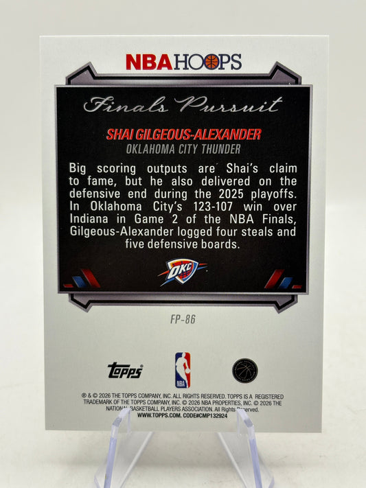 2025-26 Topps Hoops Finals Pursuit Shai Gilgeous-Alexander #FP-86 SP FRENLY BRICKS - Open 7 Days