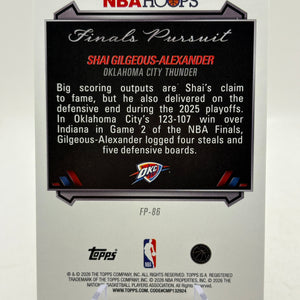 2025-26 Topps Hoops Finals Pursuit Shai Gilgeous-Alexander #FP-86 SP FRENLY BRICKS - Open 7 Days