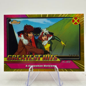 2025 Topps Finest X-Men '97 Greatest Hits Gold #GH7 A Genoshan Welcome /50 FRENLY BRICKS - Open 7 Days