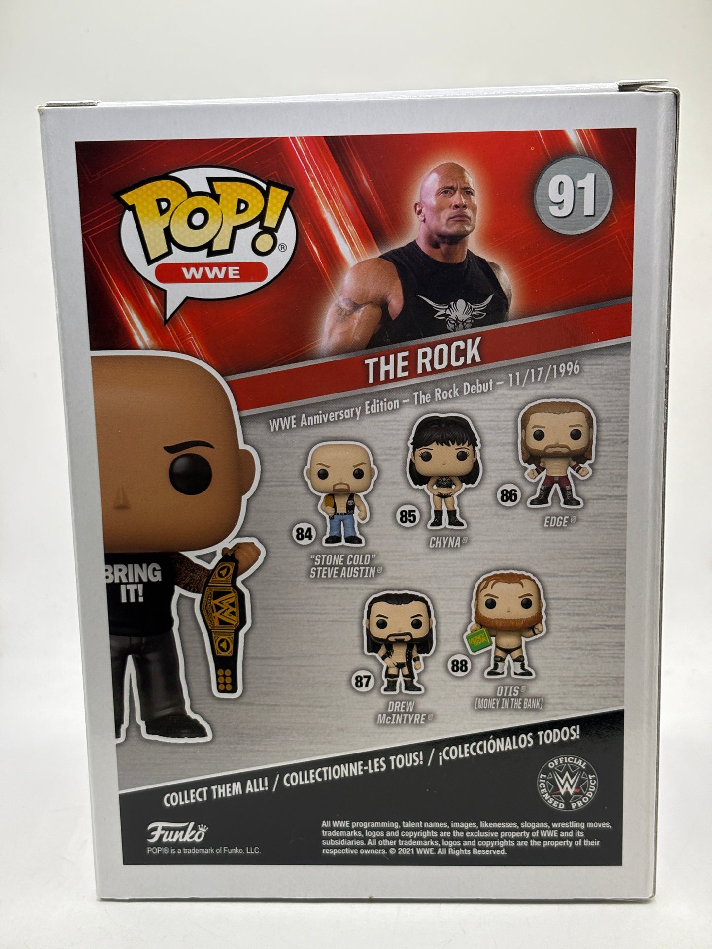Funko POP! WWE #91 The Rock Vinyl Figure Special Edition 25th Anniversary