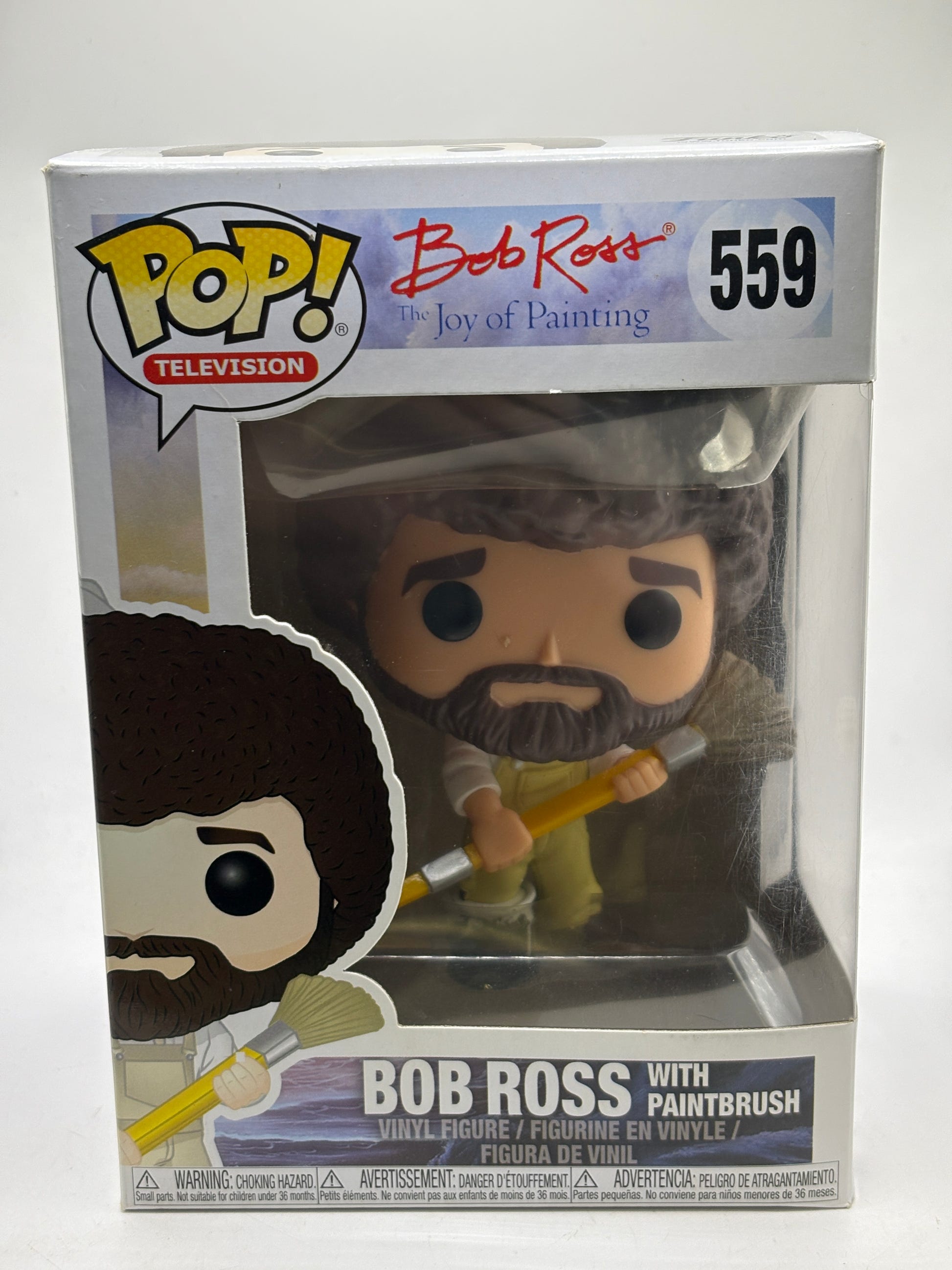 Funko POP! Television Bob Ross #559 Bob Ross with Paintbrush Vinyl Figure image 1