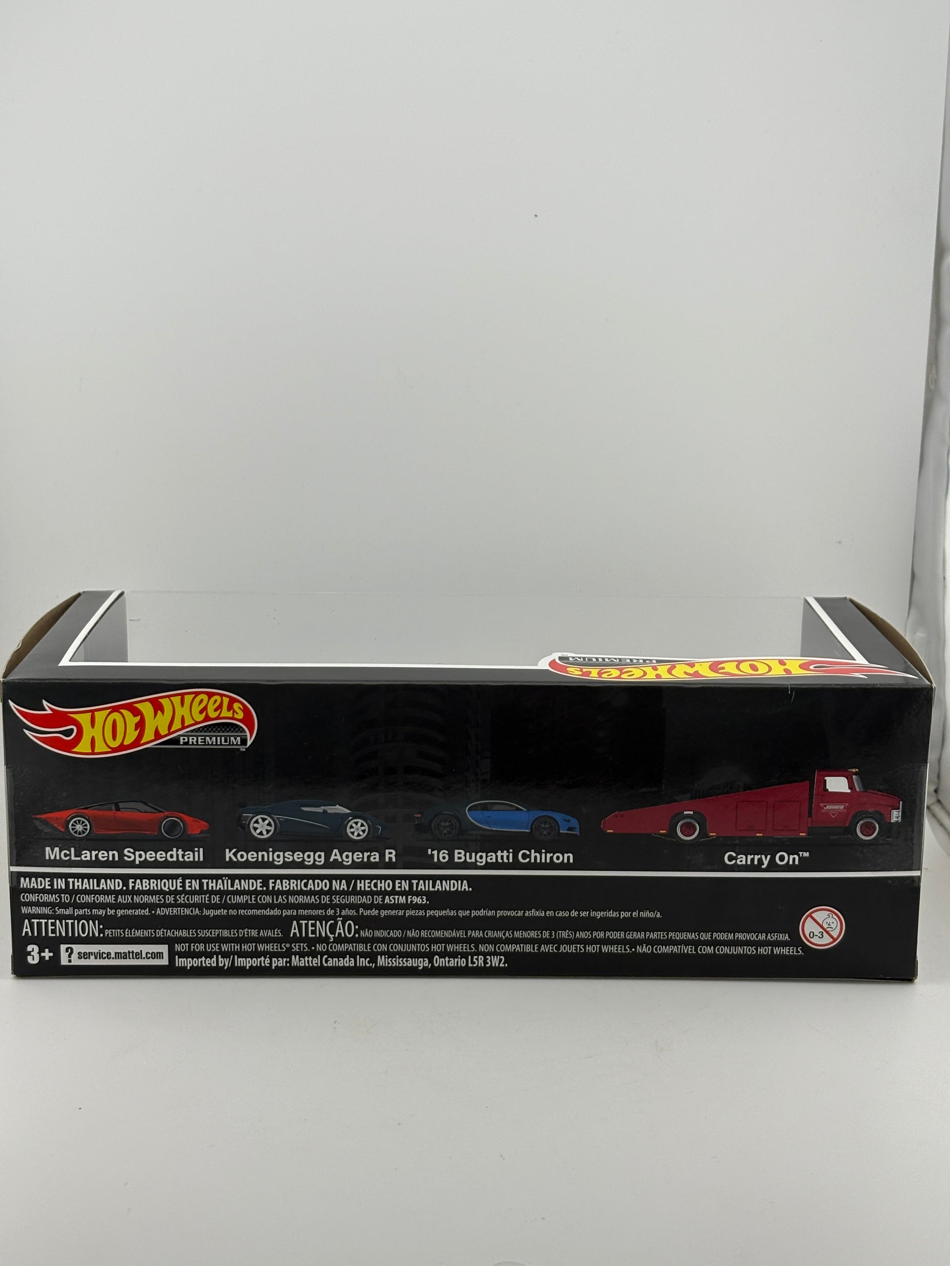 Hot Wheels Premium Carry On 4 Car Set Bugatti McLaren FRENLY BRICKS - Open 7 Days