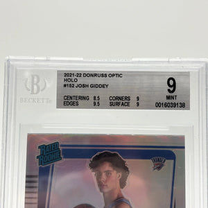 2021-22 Donruss Optic Holo #152 Josh Giddey Beckett 9 MINT FRENLY BRICKS - Open 7 Days