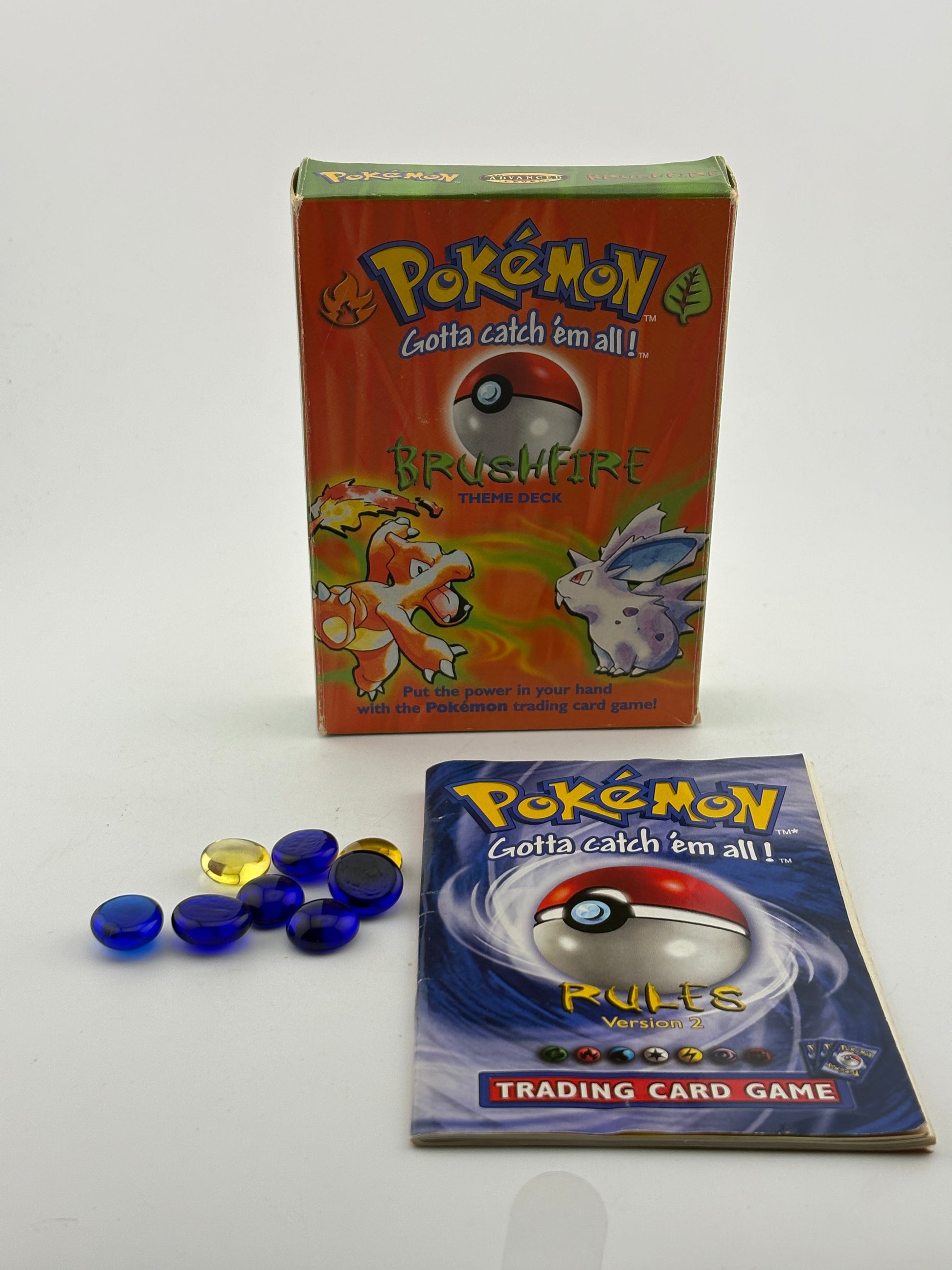 Pokemon TCG WOTC 1999 - Brushfire Theme Deck *BOX, MANUAL & COUNTERS ONLY* FRENLY BRICKS - Open 7 Days