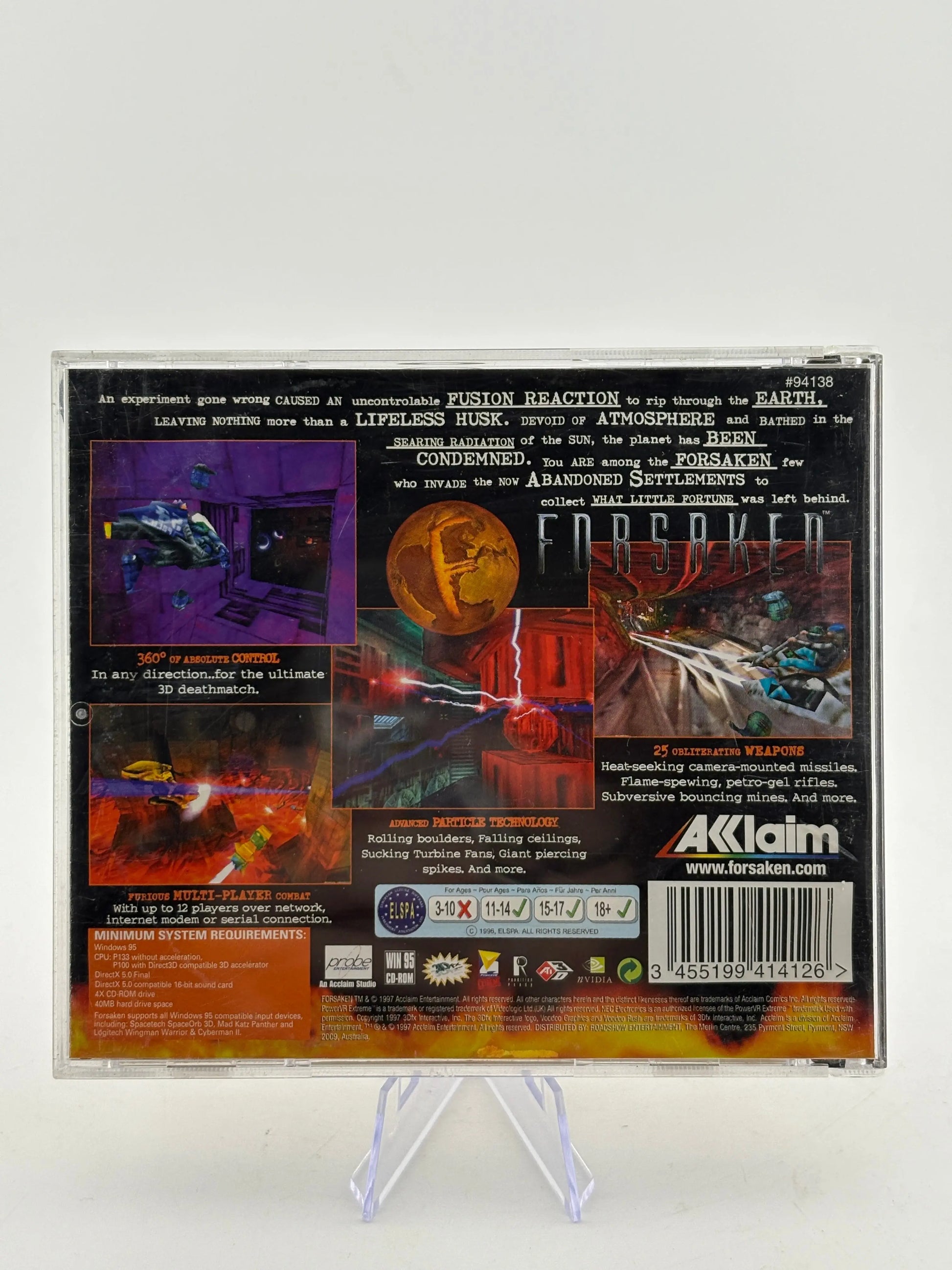Vintage Forsaken Aklaim PC CD Rom Video Game FRENLY BRICKS - Open 7 Days