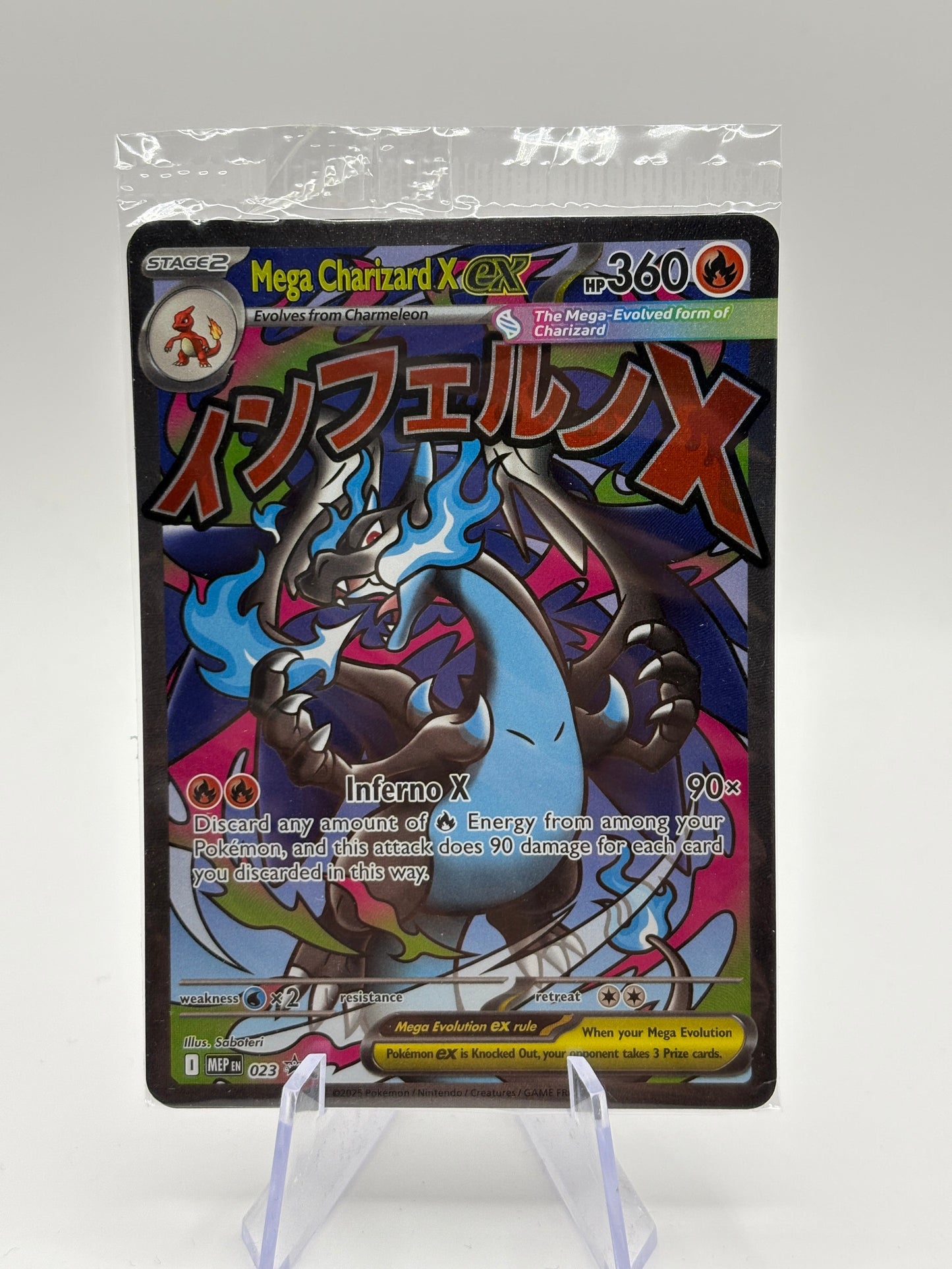 Pokémon Mega Charizard X ex 023 Phantasmal Flames UPC Promo Holo Mega SEALED NEW FRENLY BRICKS - Open 7 Days