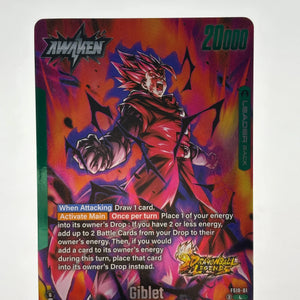 Dragon Ball Super Fusion World - Giblet FS10-01 Leader Holo DB Legends FRENLY BRICKS - Open 7 Days