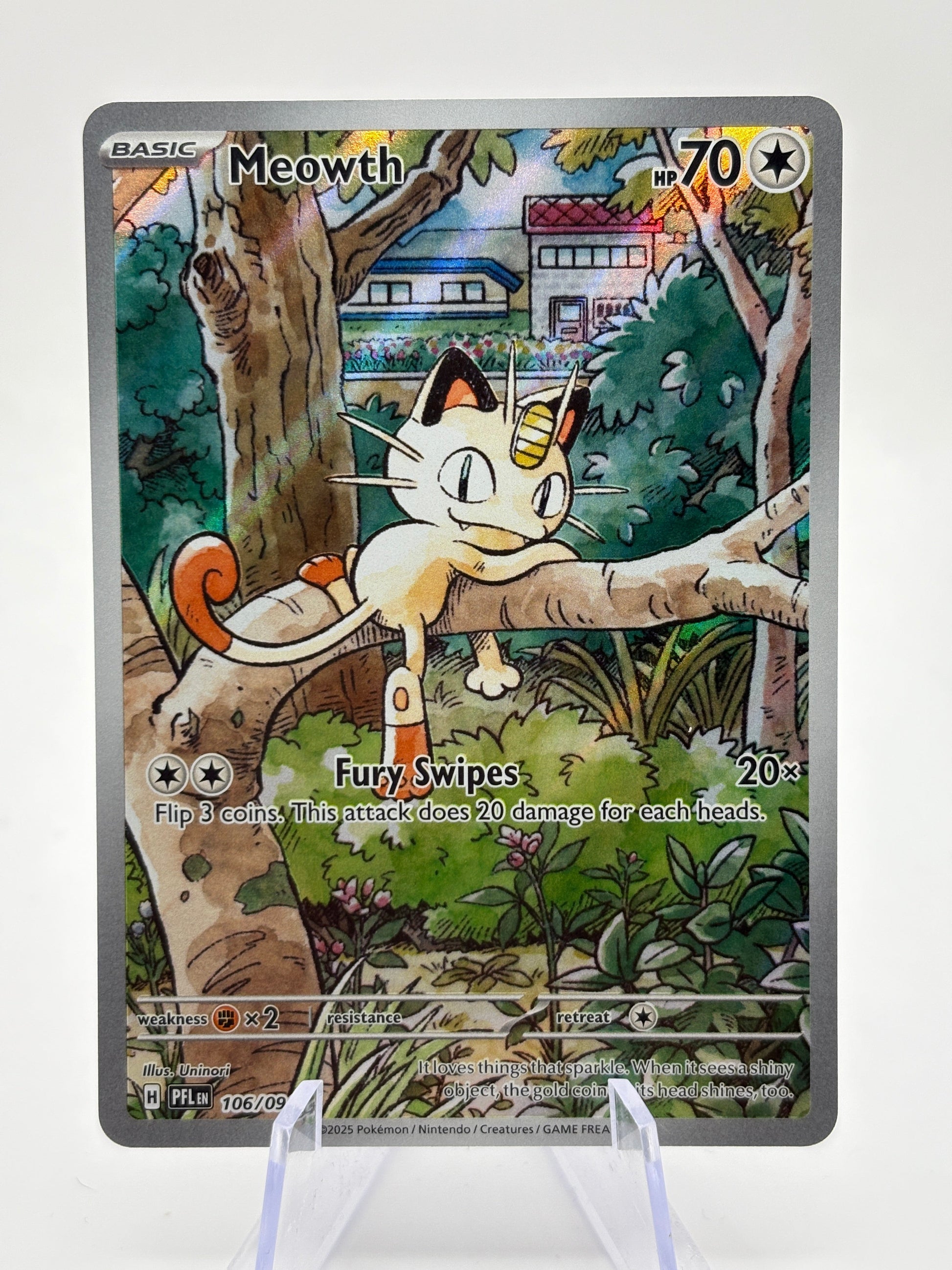 Pokemon TCG Phantasmal Flames - Meowth 106/094 Illustration Rare NM (2) FRENLY BRICKS - Open 7 Days