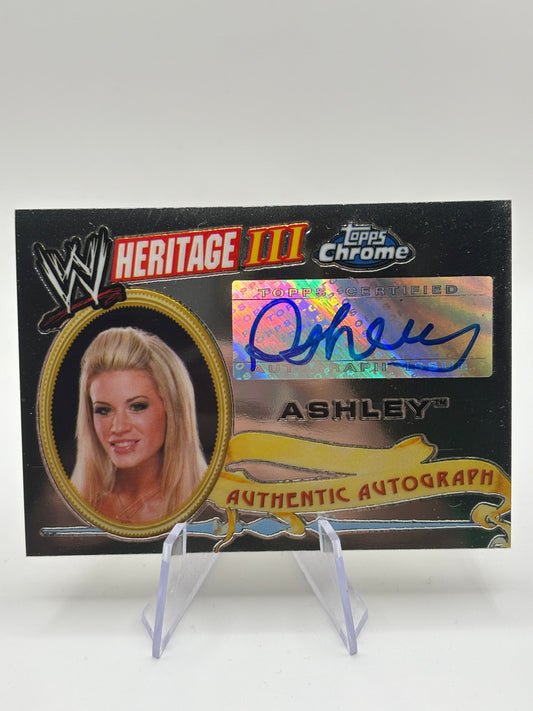 2008 Topps Heritage III Chrome Ashley Massaro WWE Autograph Card Rare FRENLY BRICKS - Open 7 Days