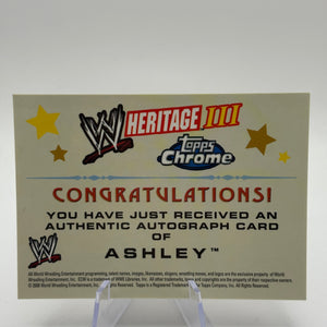 2008 Topps Heritage III Chrome Ashley Massaro WWE Autograph Card Rare FRENLY BRICKS - Open 7 Days