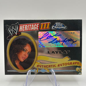 2008 Topps Heritage III Chrome LAYLA WWE Autograph Card Rare FRENLY BRICKS - Open 7 Days