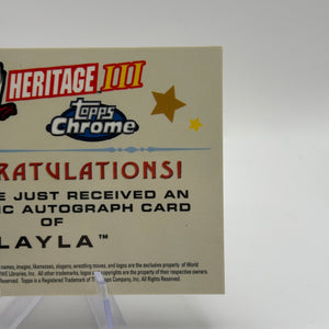 2008 Topps Heritage III Chrome LAYLA WWE Autograph Card Rare FRENLY BRICKS - Open 7 Days