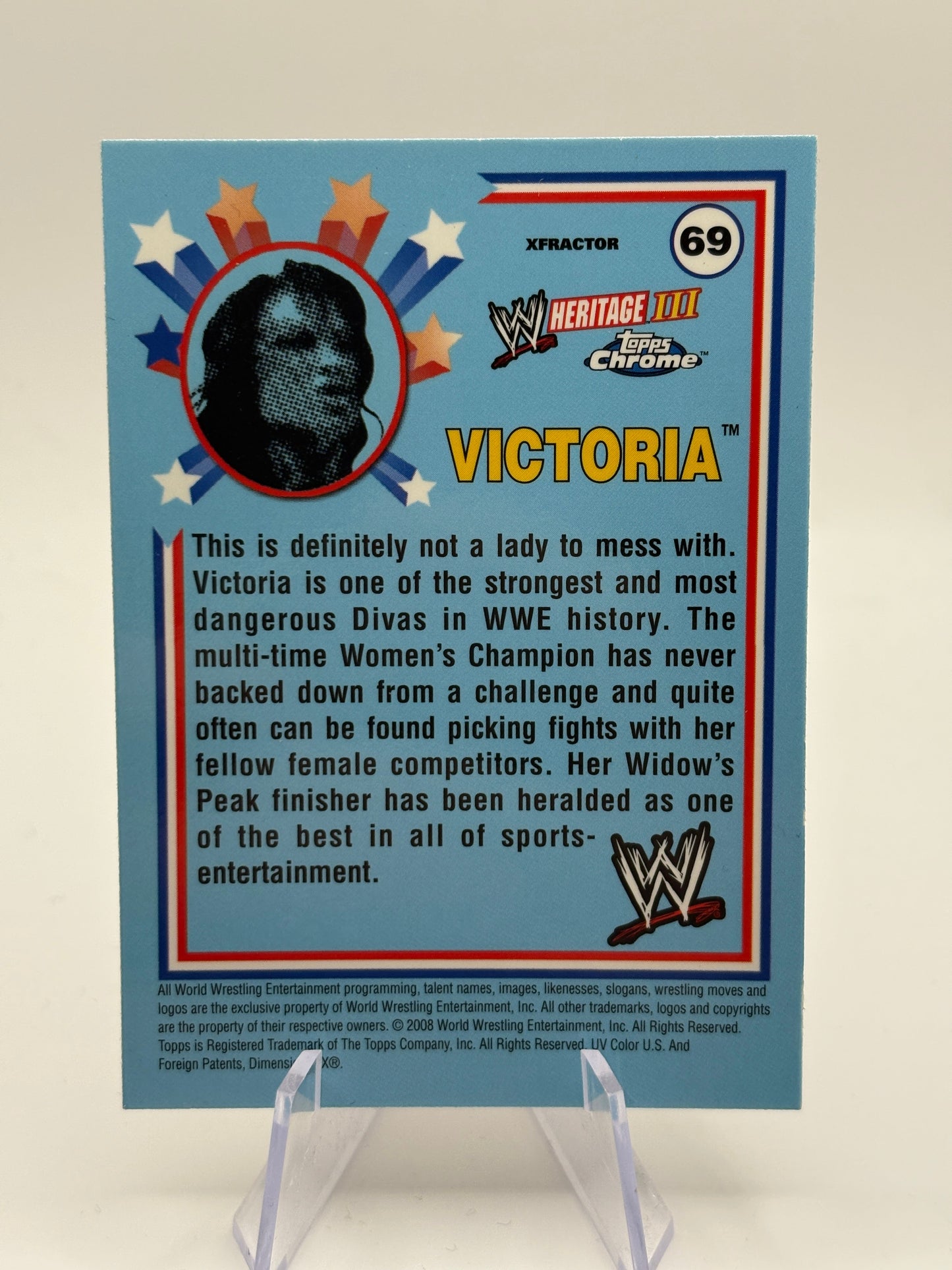 2008 Topps WWE Heritage Chrome xfractor Victoria #69 FRENLY BRICKS - Open 7 Days