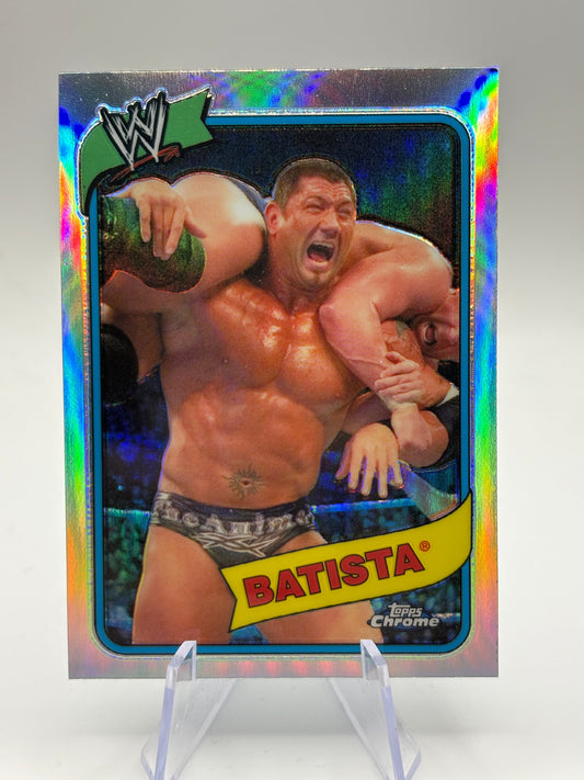 2008 Topps Chrome Heritage III WWE #2 Batista Refractor FRENLY BRICKS - Open 7 Days