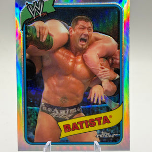 2008 Topps Chrome Heritage III WWE #2 Batista Refractor FRENLY BRICKS - Open 7 Days