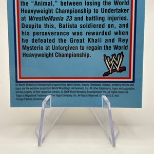 2008 Topps Chrome Heritage III WWE #2 Batista Refractor FRENLY BRICKS - Open 7 Days