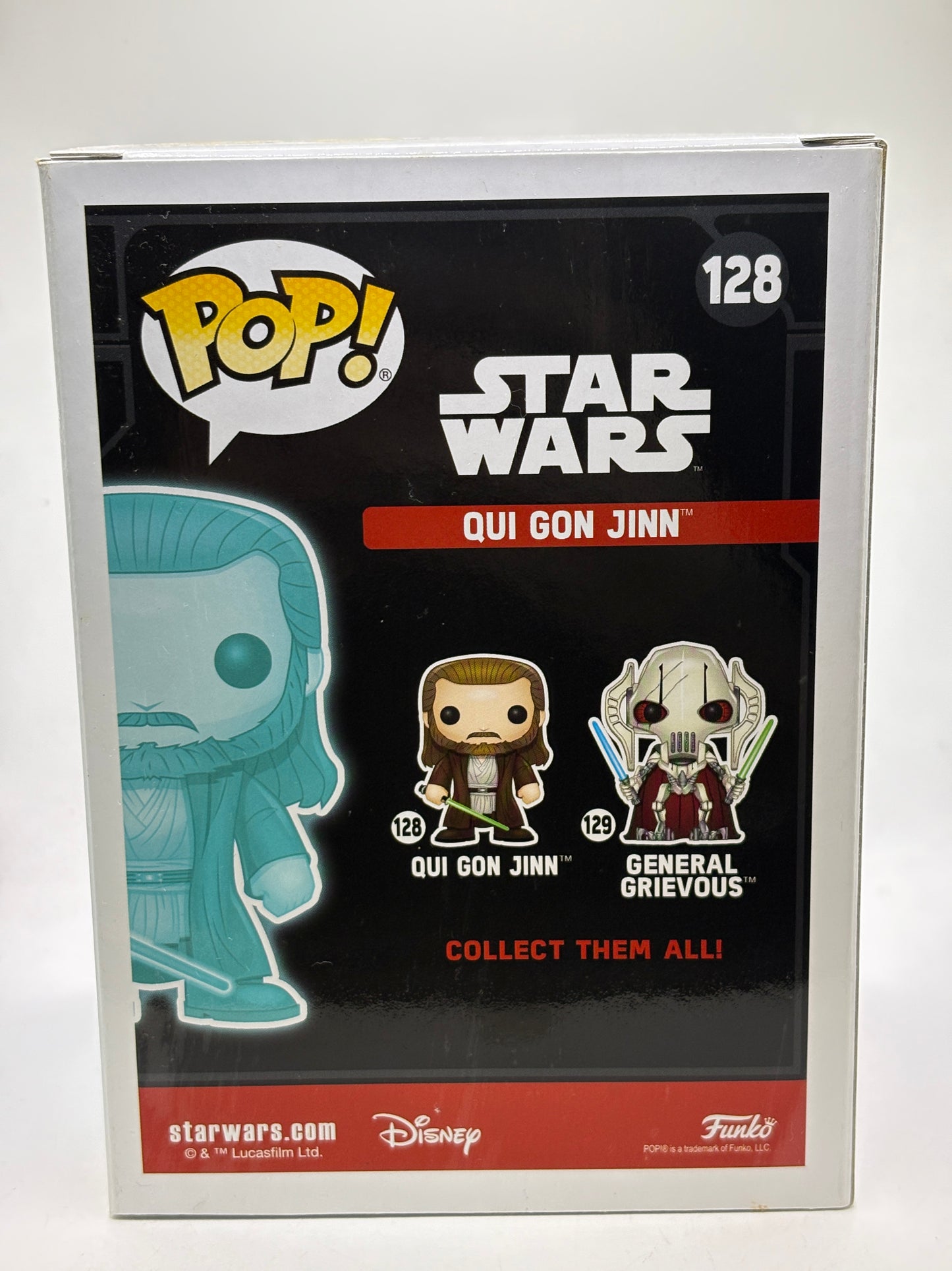 Funko POP! Star Wars #128 Qui Gon Jinn 2017 Galactic Convention Glow