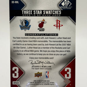2009-10 SP Game Used Star Swatches Level 3 03/35 Josh Howard Luther Head Landey FRENLY BRICKS - Open 7 Days