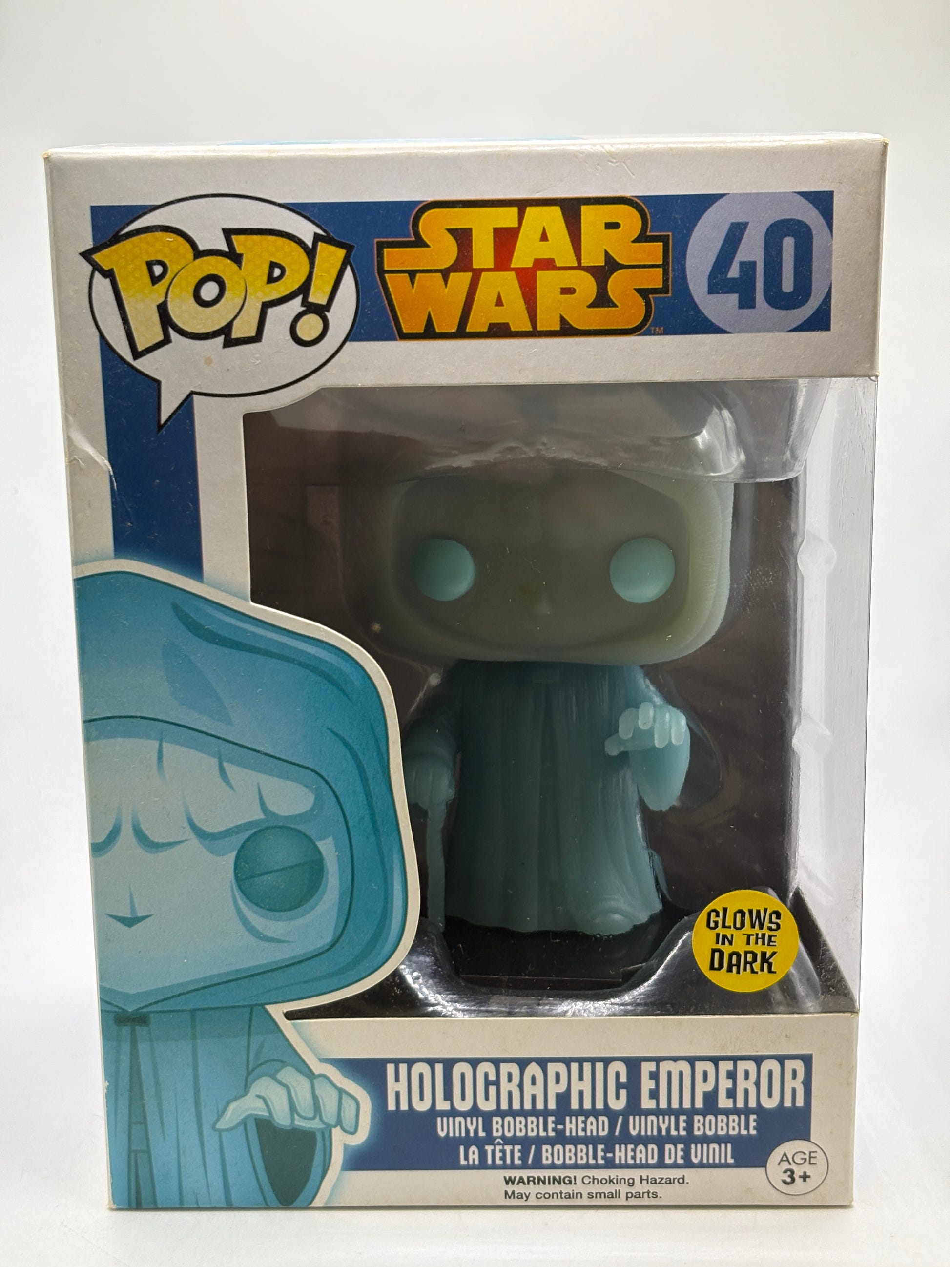 Funko POP! Star Wars #40 Holographic Emperor Vinyl Bobble-Head Glow image 1