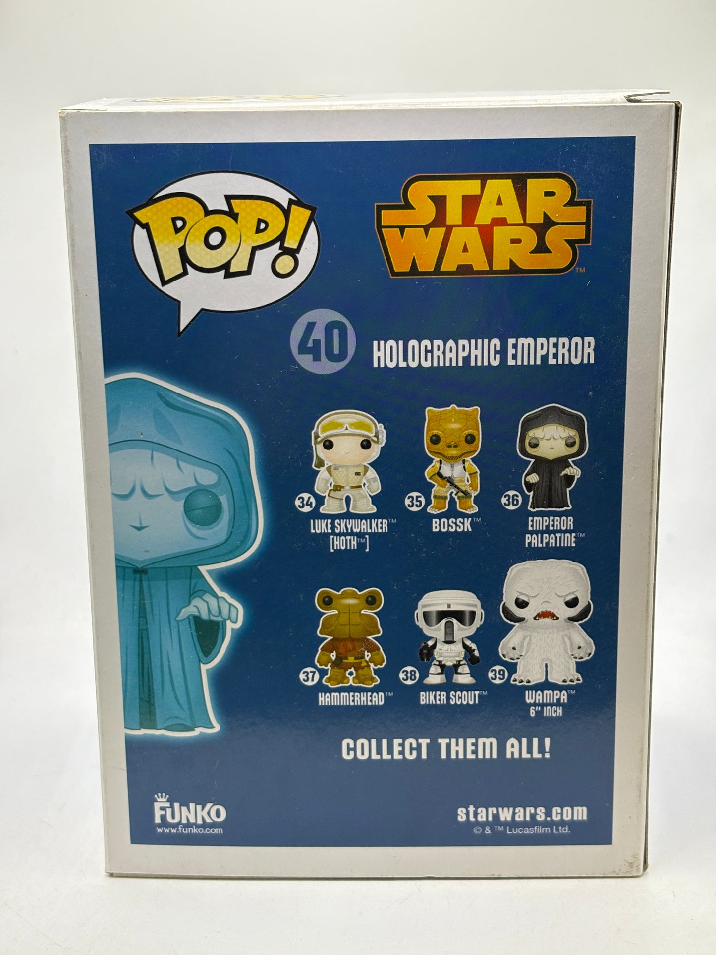 Funko POP! Star Wars #40 Holographic Emperor Vinyl Bobble-Head Glow