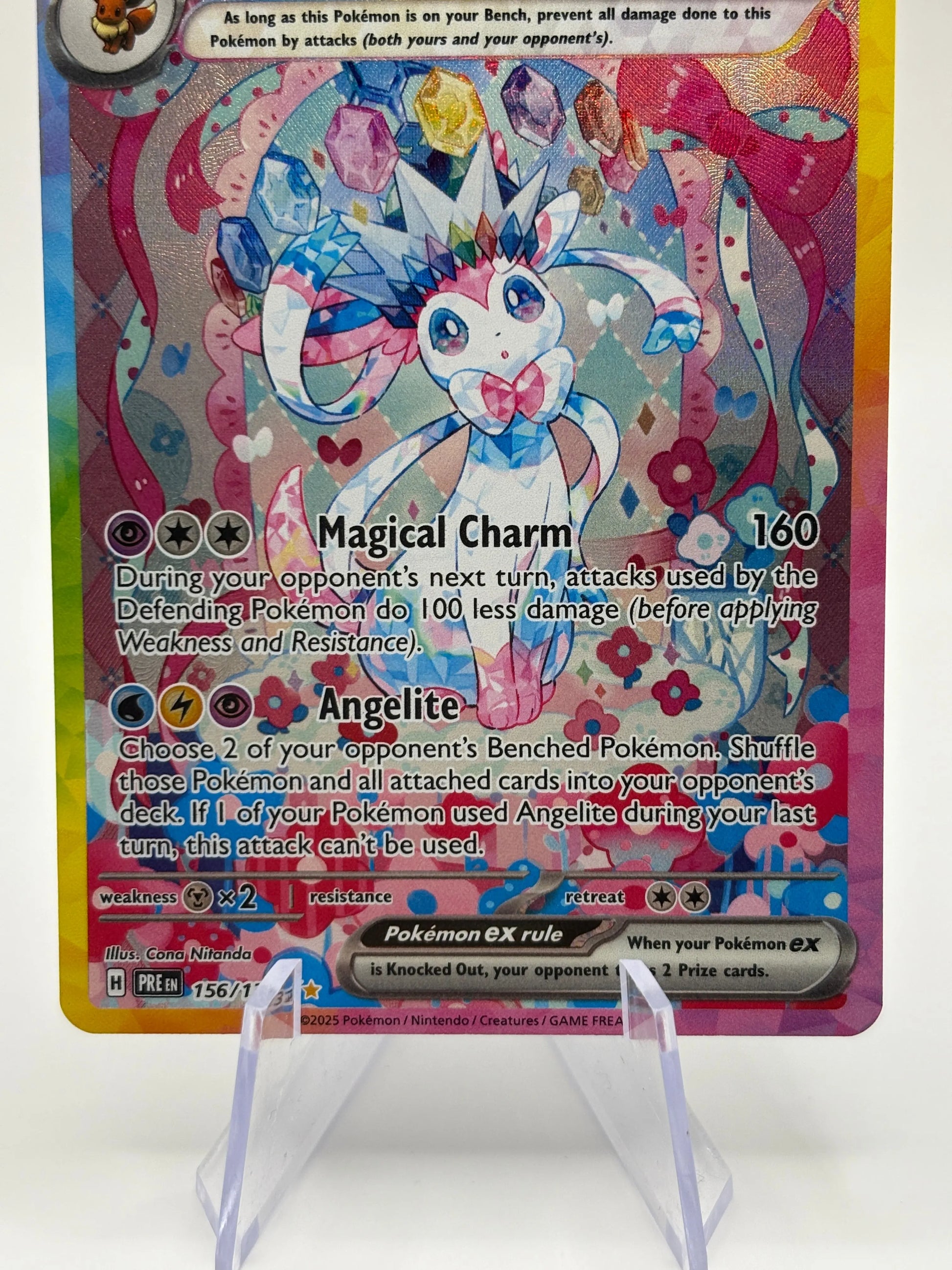 Pokemon TCG Prismatic Evolution - Sylveon EX 156/131 Special Illustration Rare NM FRENLY BRICKS - Open 7 Days