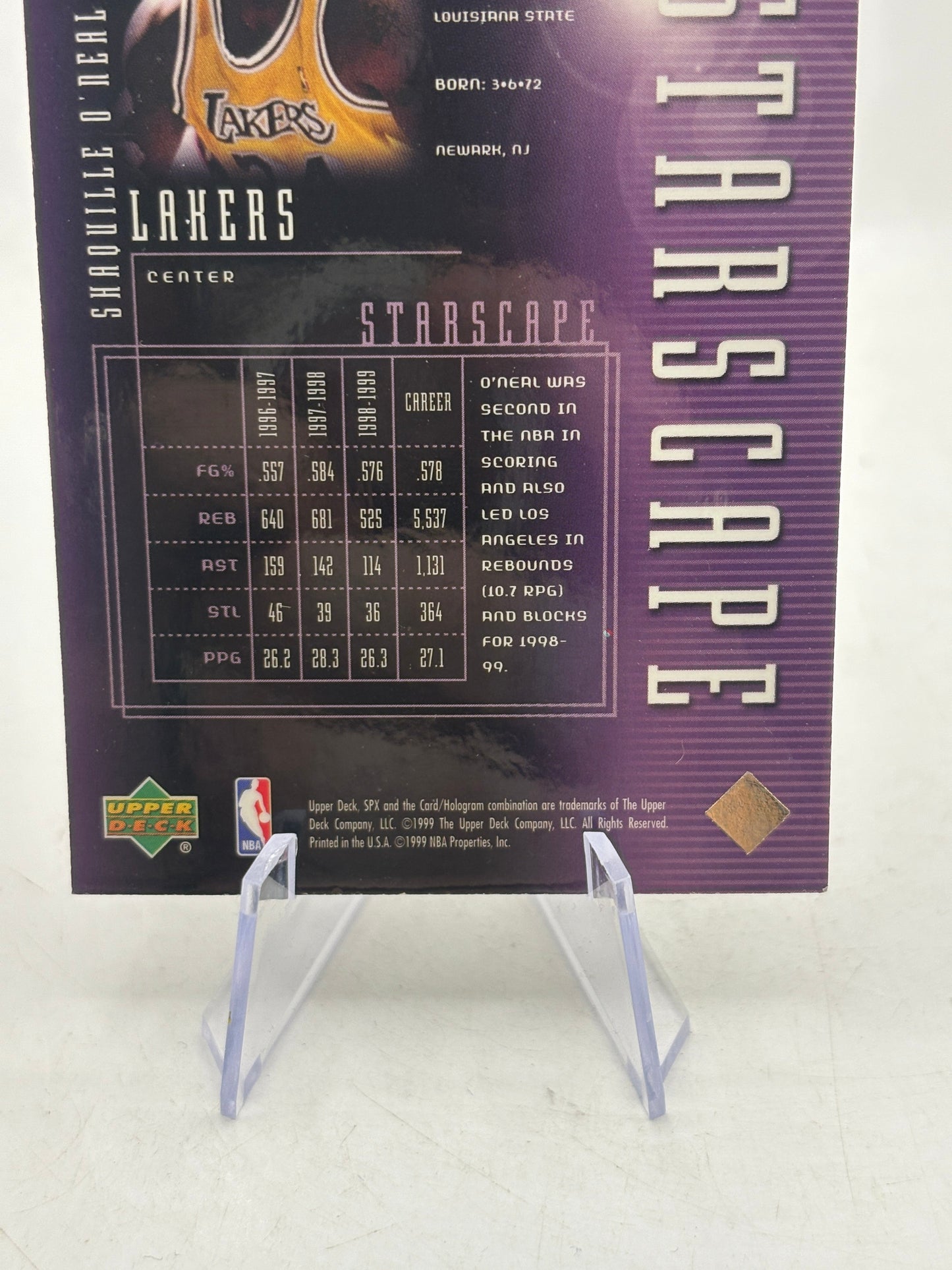 Shaquille O'Neal 1999-00 Upper Deck SPx Starscape Insert FRENLY BRICKS - Open 7 Days