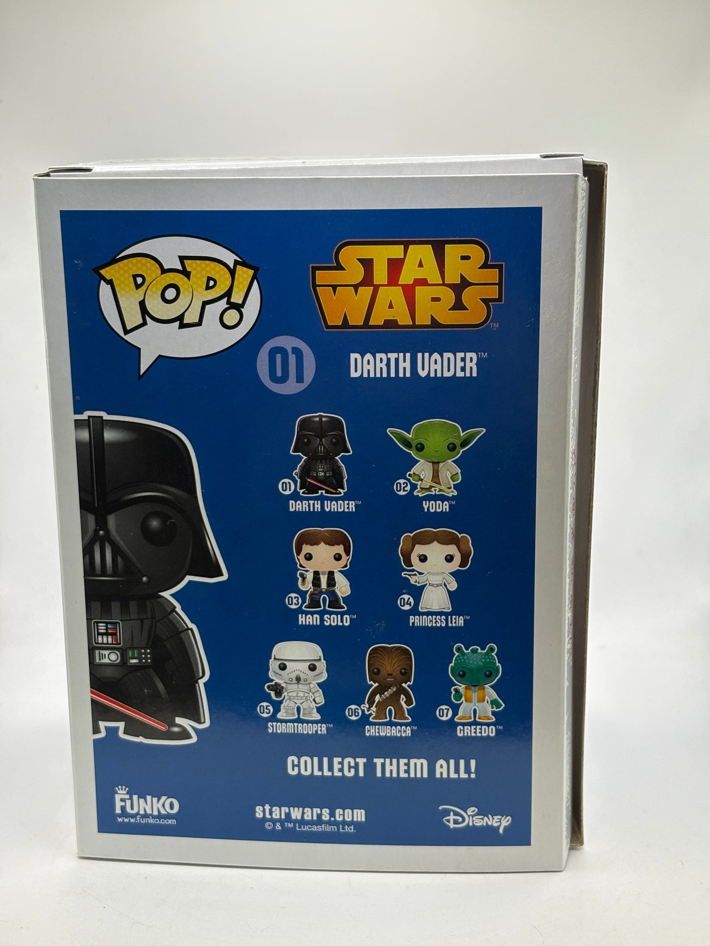 Funko POP! Star Wars #01 Darth Vader Chrome Vinyl Bobble-Head Box DMG