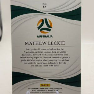2018-19 Panini Immaculate Collection Soccer - Mathew Leckie #87 /65 FRENLY BRICKS - Open 7 Days