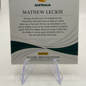 2018-19 Panini Immaculate Collection Soccer - Mathew Leckie #87 /65 FRENLY BRICKS - Open 7 Days