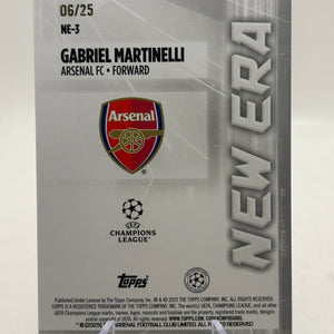 2025 Topps UEFA Champions League - NE-3 New Era Gabriel Martinelli /25 FRENLY BRICKS - Open 7 Days