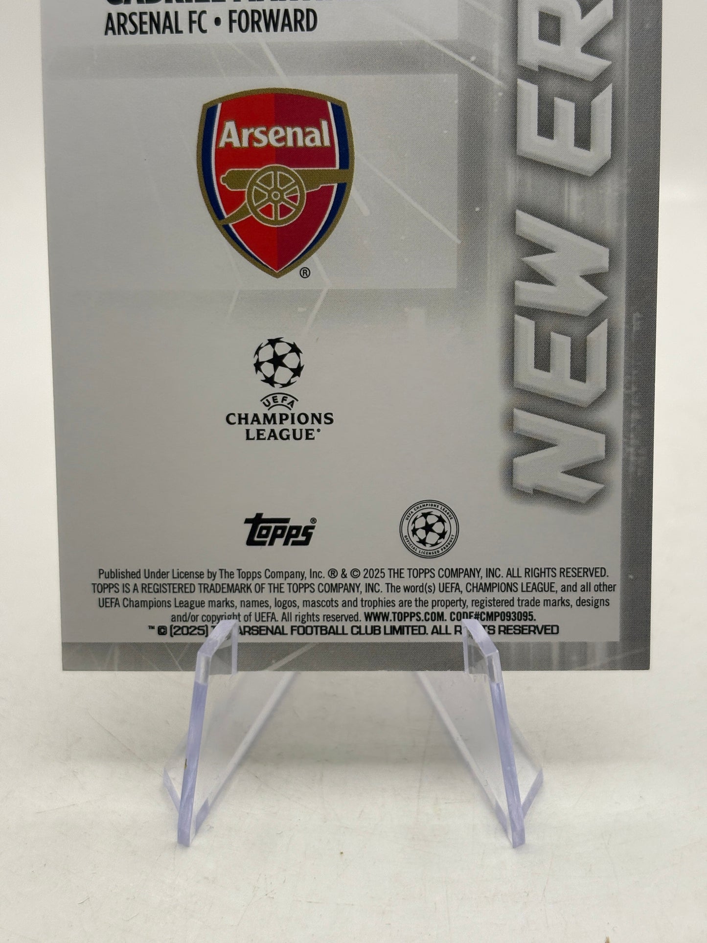2025 Topps UEFA Champions League - NE-3 New Era Gabriel Martinelli /25 FRENLY BRICKS - Open 7 Days